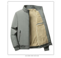 Chaquetas acolchadas cálidas para hombre, abrigos de negocios de lana gruesa con cuello levantado, ropa de otoño e invierno - details 5