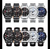 Reloj Chronógrafo para Hombres Diseño Analógico de Lujo, Pulsera de Acero Inoxidable, Resistente al Agua, Pantalla Luminosiva, Estilo de Negocios Casual - details 7