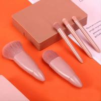 Set de Mini Brochas de Maquillaje Viaje Kit Completo de 5 Brochas Cosméticas con Estuche y Espejo - details 7