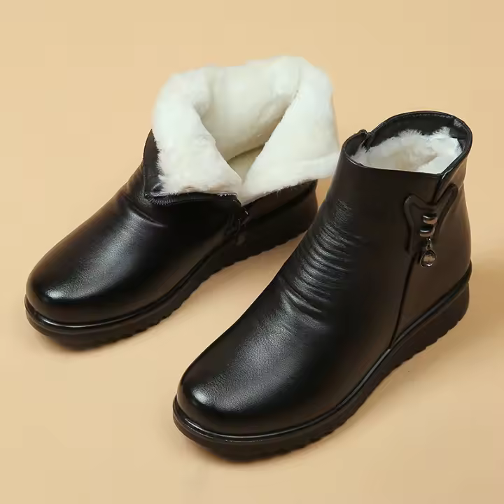 Botas de nieve cálidas para otoño e invierno, botines de mujer a la moda para actividades al aire libre, zapatos - 1