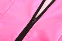 Vestido corto de cuero PU con cremallera de imitación de colores, falda de cadera envuelta, cuello en V profundo, cuatro lados, elástico, 2024 - details 9