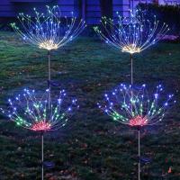 Luces de Fuegos Artificiales Alimentadas por Energía Solar Paquete de 4 Impermeables Control de Luz - details 0