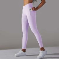 Leggings cruzados para mujer, pantalones de yoga con bolsillo, malla deportiva transpirable para correr y andar en bicicleta, leggings de entrenamiento de cintura alta - details 32