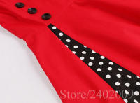 Women retro vintage 50s 60s swing summer party dress elegant - details 3