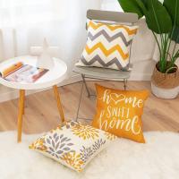 Funda de Cojín Decorativa de 45 x 45 cm con Inscripción Home Sweet Home para Sofá de Lino/Algodón Cuidado de la Funda Lavable en Máquina Estilo Geométrico - details 5