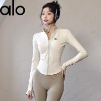 ALO YOGA nueva chaqueta mujer slim fit YOGA ropa manga larga ciclismo al aire libre protección solar running fitness top mujer verano - details 4