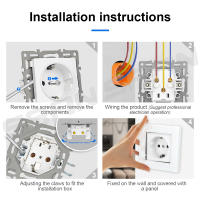 Interruptor de pared estándar europeo, panel de vidrio templado, 82mm x 82mm - details 3