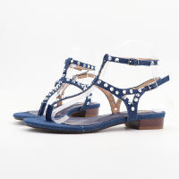 Nuevos zapatos planos de mezclilla con tachuelas para mujer - details 2