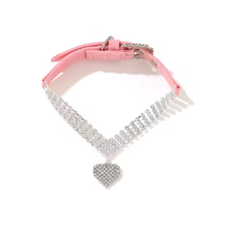 Suministros para mascotas, Collar ajustable para perro y gato, exquisito anillo ostentoso para el cuello del perro, joyería creativa de lujo, Collar para mascota, gatito - 1