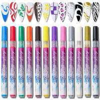 Lápiz de dibujo para arte de uñas, esmalte de Gel único, grafiti de belleza, decoración impermeable, pintura acrílica, delineador de fácil secado, herramienta de manicura - details 0