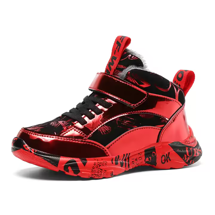 Zapatos deportivos de algodón cálidos antideslizantes e impermeables para correr en invierno para niños, zapatos de senderismo de moda para adolescentes - 1