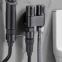Kit de accesorios para rociador de bidé para inodoro, presión de agua ajustable con manguera para lavar el grifo del baño y el inodoro - details 3
