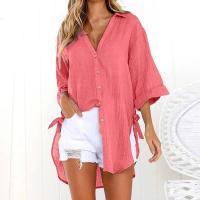 Camisas irregulares y con cordones Blusas elegantes OL para mujer - details 11