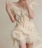 Vestido Mini de Cintura de Acolchado Elegante Cuello de Barco Sexy, Sin Mangas, Espalda Descubierta - details 2