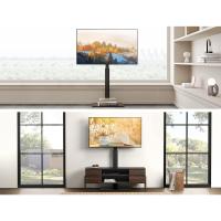 Soporte TV de Pie Blanco Ajustable en Altura, Giratorio, Max VESA 600 * 400mm, Base de Cristal - details 15