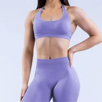 Sujetador deportivo sin costuras para mujer, ropa deportiva de secado rápido con Espalda descubierta, alta elasticidad, a prueba de golpes, para Yoga - details 37