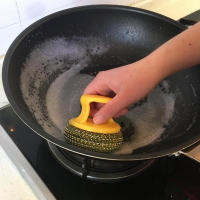 Cepillo de limpieza con mango de plato, Bola de alambre con sartén - details 1