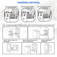 Controlador de temperatura programable para el hogar, termostato de perilla inteligente WiFi, calefacción de suelo, caldera de agua y Gas, pantalla táctil LED, Google Home - details 9