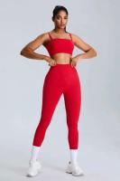 Conjunto de ejercicio de yoga sin costuras para mujer, ropa deportiva de entrenamiento portátil, gimnasio y fiesta, conjunto de 2 piezas - details 14