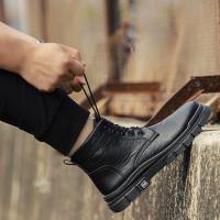 Botas Martin Vintage para otoño e invierno, botas altas de cuero para hombre, tendencia de moda, estilo informal de motocicleta, color negro - details 8