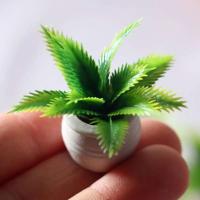 Planta verde, árbol, casa de muñecas en maceta, muebles naturales, hogar, juguete para niños, macetas, plantas de simulación - details 0