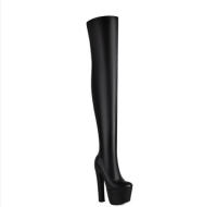 Botas Largas de Cuello Alto para Mujer Zapatos de Tacón Alto, Impermeables, Lining de Cuero Sintético, Cierre Lateral - details 6