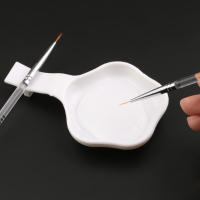 Paleta de Arte de uñas, bandeja para lavar platos, contenedor de pintura de acuarela líquida acrílica, herramienta de exhibición de manicura - details 0