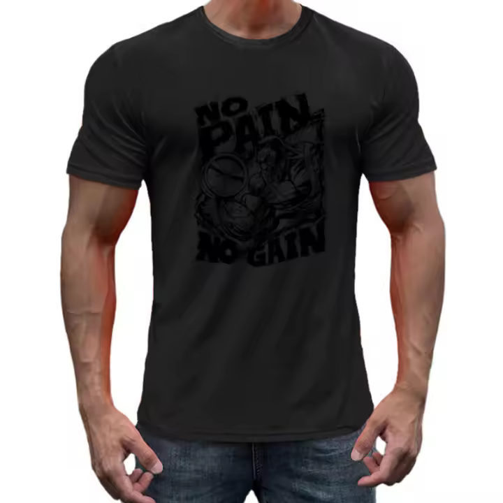 Camiseta de manga corta para hombre, camiseta de secado rápido, elástica y transpirable, para entrenamiento deportivo, ocio y Fitness - 1
