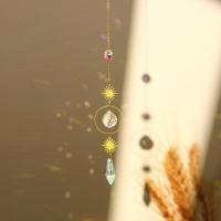 Atrapasueños, artesanías decorativas, bola de cristal, colgante de estrella y luna, atrapasueños de cristal con rombos - details 2