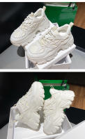 Zapatos blancos versátiles de suela gruesa que aumentan la altura, zapatos deportivos cómodos y transpirables. - details 6