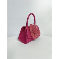 Bolso Messenger de Cuadrado Pequeño con Cadena de Flor Rosa de Diamantes de Imitación Brillantes - details 13