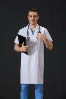 Bata de laboratorio personalizada para hombre, bata de laboratorio de manga corta con 3 bolsillos para mujer, bata médica, uniforme de clínica hospitalaria para enfermera - details 5