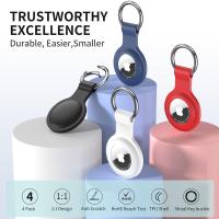 Soporte AirTag Funda AirTag Llavero Soporte para etiquetas de aire, AirTags de silicona Estuches para llaveros Etiquetas Cadena Apple GPS Artículo Buscadores iTag Accesorios Paquete de 4 - details 0