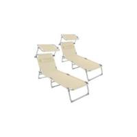 Set de 2X Tumbonas de Jardín Exterior Tumbonas Plegables con Reposacabezas - details 6