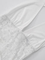Vestido corto ajustado sin mangas con espalda descubierta, encaje y lazo en la cuello para mujer D25DS148 - details 17