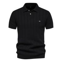 Polo de punto para hombre, manga corta y cuello vuelto, novedad - details 3