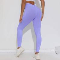 Pantalones de yoga elásticos para mujer, cintura alta y caderas, glúteos melocotón, secado rápido, correr, ciclismo, deportes, gimnasio - details 1