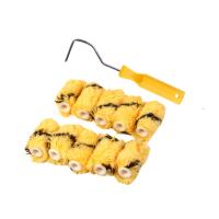 Rodillo de pintura pequeño de 5,08 cm, juego de mini rodillos de pintura profesional de 11 piezas para pequeños proyectos de plantillas de bricolaje, mango cómodo para pintar tuberías, vallas, muebles, paredes y más. - details 1