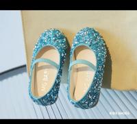 Zapatos planos de cuero para niña, color liso y diamantes de imitación, estilo princ, clásico, moderno, fiesta de boda - details 5
