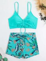 Bikinis con cordón frontal, cintura alta para mujer, bañadores de mujer, bañador para nadar, ropa de playa 2025 - details 77