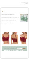 Ropa interior de mujer de talla grande, anti-luz, con encaje en la espalda y envoltura honda en el pecho. - details 1
