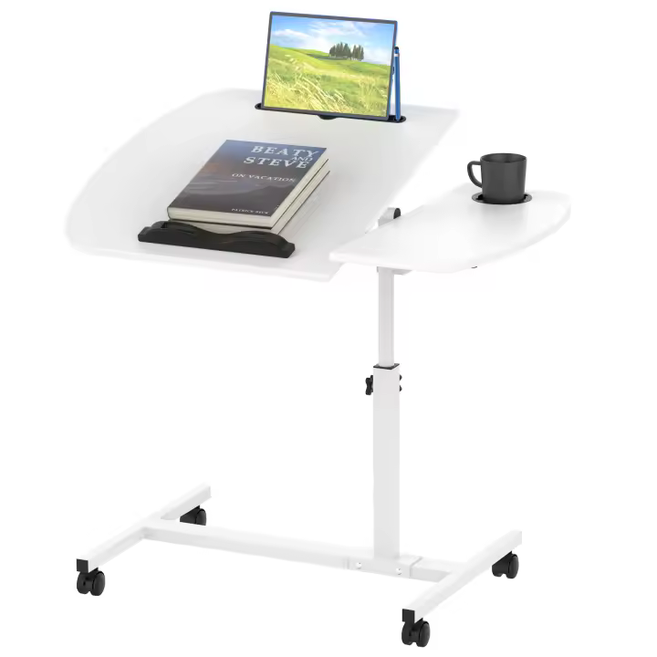 Rcynview Mesa de Talón  Moderna Ajuste de Altura Ranuras para Tarjetas Portátiles - 1