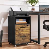 Cajonera de Escritorio Móvil con 2 Cajones Organizador de Archivos A4 Seguro y Llave - details 19