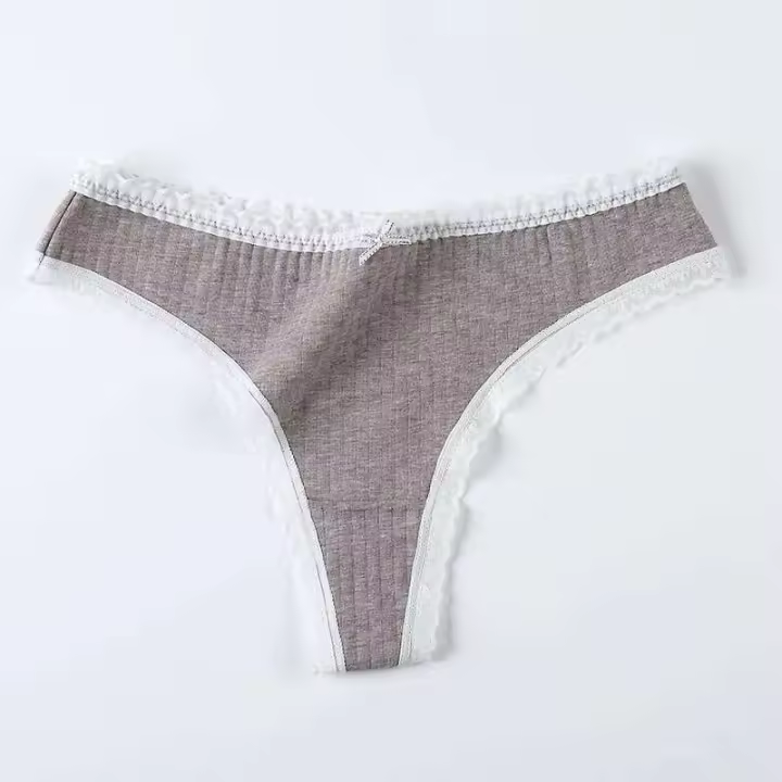 Tanga de algodón sexy para mujer, ropa interior suave y sólida, lencería - 1