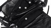 Bolso bandolera pequeño negro para mujer, bolso cruzado de cuero PU suave lavado, bolsos femeninos - details 23