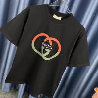 FSTN07 GU--CCI Camiseta para hombre Estilo clásico Manga corta Logotipo de caballo Camiseta informal de negocios con cuello redondo para hombre - details 4