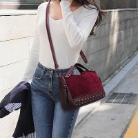 Nuevas carteras elegantes para mujer, bolsos hobo cruzados con tachuelas y bolsos de hombro con asas superiores. - details 5
