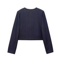 OUWU- Chaqueta De Mujer Con Cuello Redondo Y Manga Larga Con Costuras Contrastantes, Pantalones De Pierna Ancha De Cintura Alta, Nuevo Traje Informal De Primavera - details 3