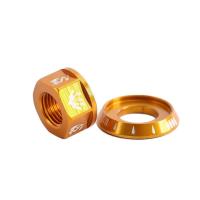2 uds CNC 3/8 tuerca de cubo de bicicleta M10 tornillo de eje trasero de alta resistencia accesorios de bicicleta de aleación de aluminio anodizado MTB - details 2