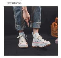 Zapatillas Deportivas de Moda y Versátiles Transpirables, Cómodas y Informales con Punta Redonda Elevada, Suela Gruesa de Lona - details 14